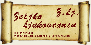 Željko Ljukovčanin vizit kartica